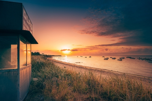 Sonnenaufgang am Lensterstrand in Grömitz